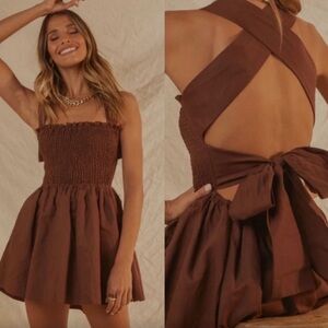 Peppermayo brown mini dress size 2